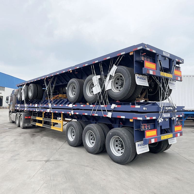 3 Axle Flabted Semi Trailer Shipping to East Africa