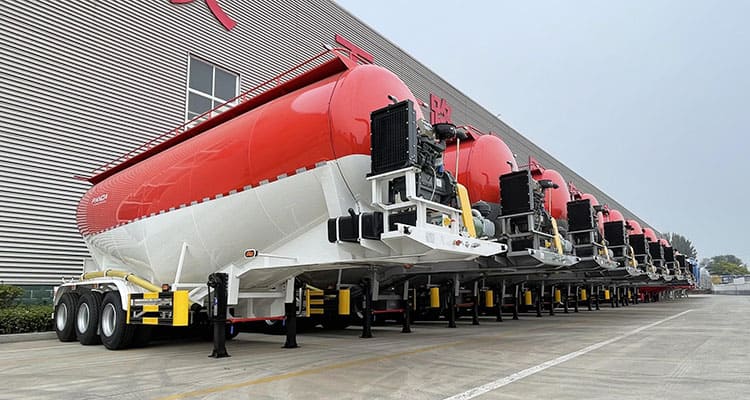 Bulk Cement Trailers Shipped to Uzbekistan