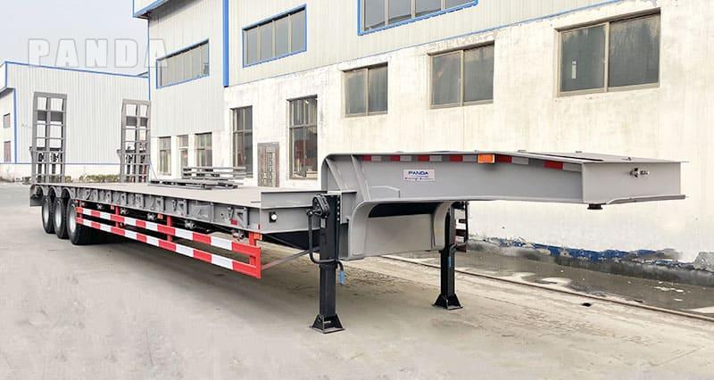 3 Axle 60T Low Bed Trailer Transport To Kenya