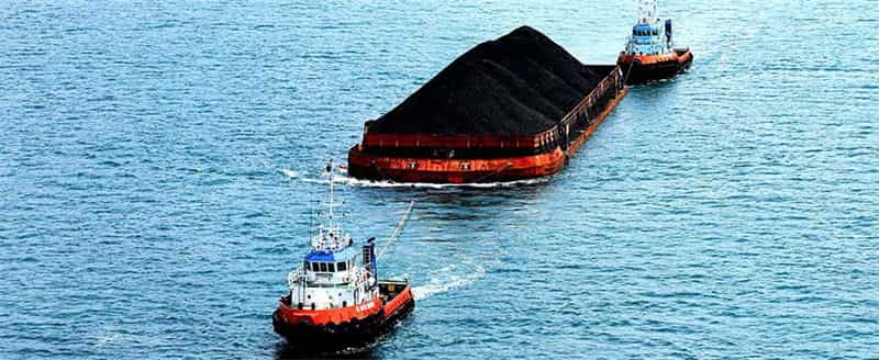 Barge transportation coal