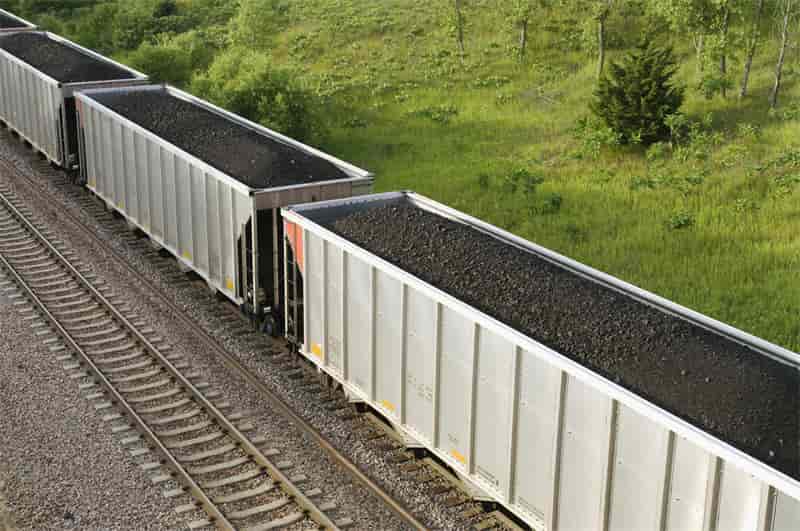 Railway-transport coal