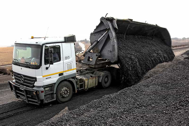 tipper semi trailer transport coal