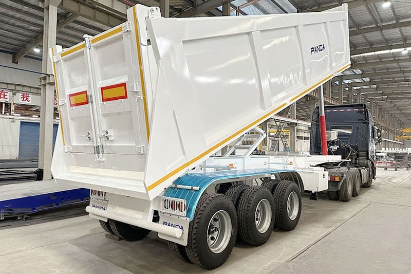 3 Axle 38m3 Tipper Semi Trailer Will Transport to Colombia